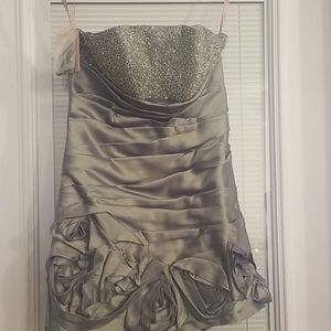 Olive green party dress